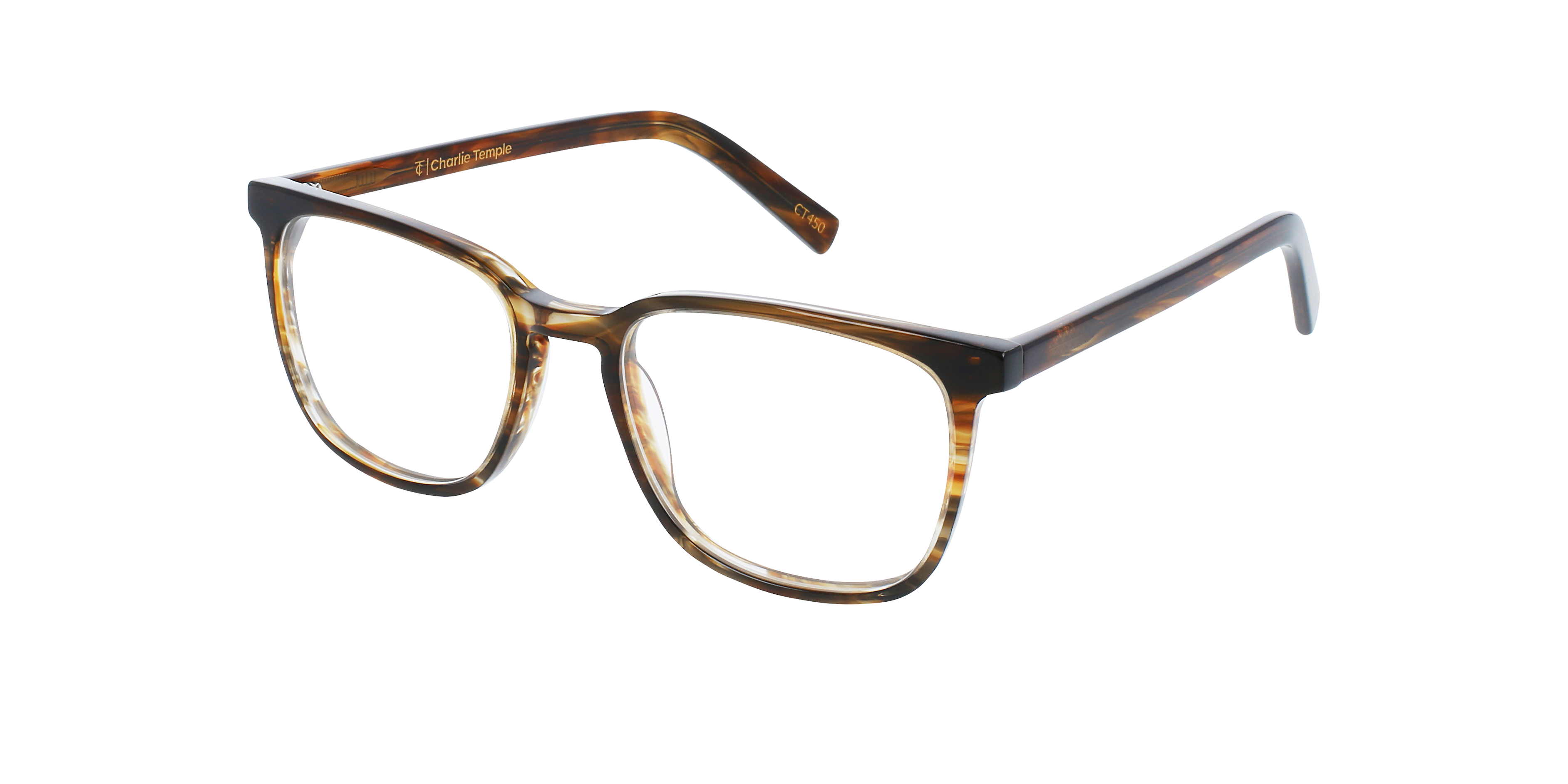 Berlin CT Brown Horizon AcetaatEyeglass Frames van B24, Hoekweergave