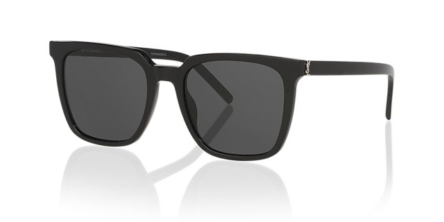 SL M146 Zwart AcetaatSunglass Frames van B24, Hoekweergave