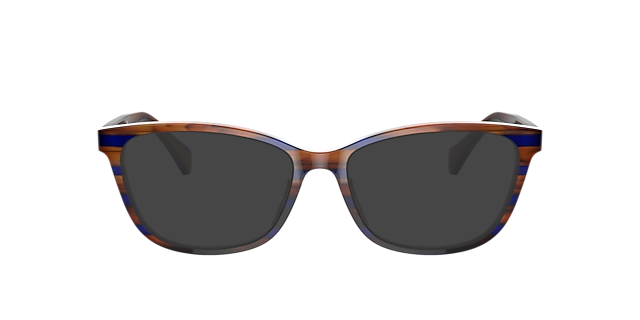 RA7133U Striped Brown Blue AcetatEyeglass Frames von B24, mit getönten Gläsern