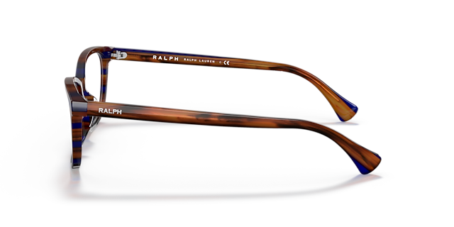 RA7133U Striped Brown Blue AcetatEyeglass Frames von B24, Seitenansicht