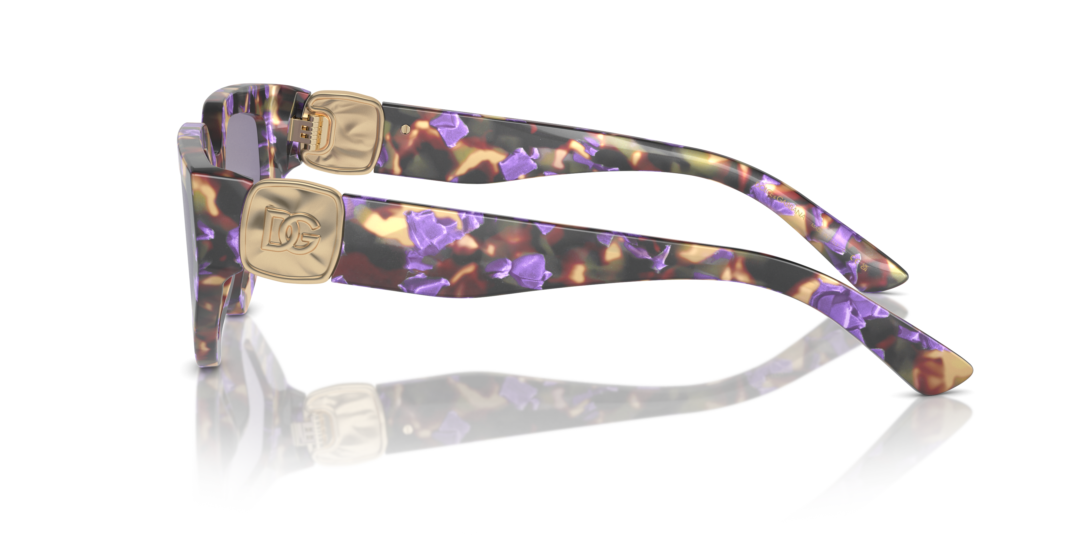 DG4469 Havana Blue Pearl AcetaatSunglass Frames van B24, Zijaanzicht