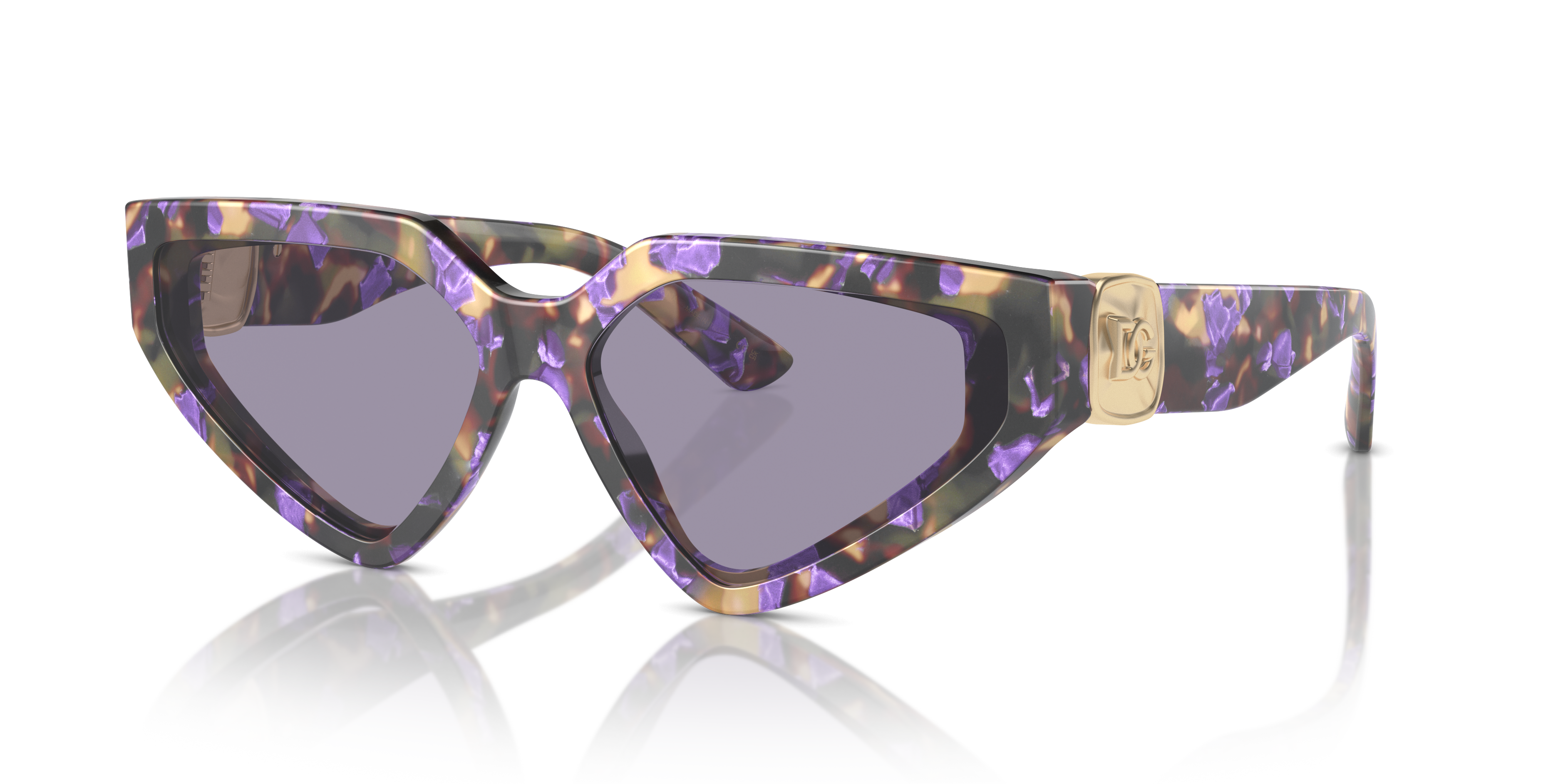 DG4469 Havana Blue Pearl AcetaatSunglass Frames van B24, Hoekweergave