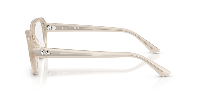 RB7258 Cloudy Warm White KunststofEyeglass Frames van B24, Zijaanzicht