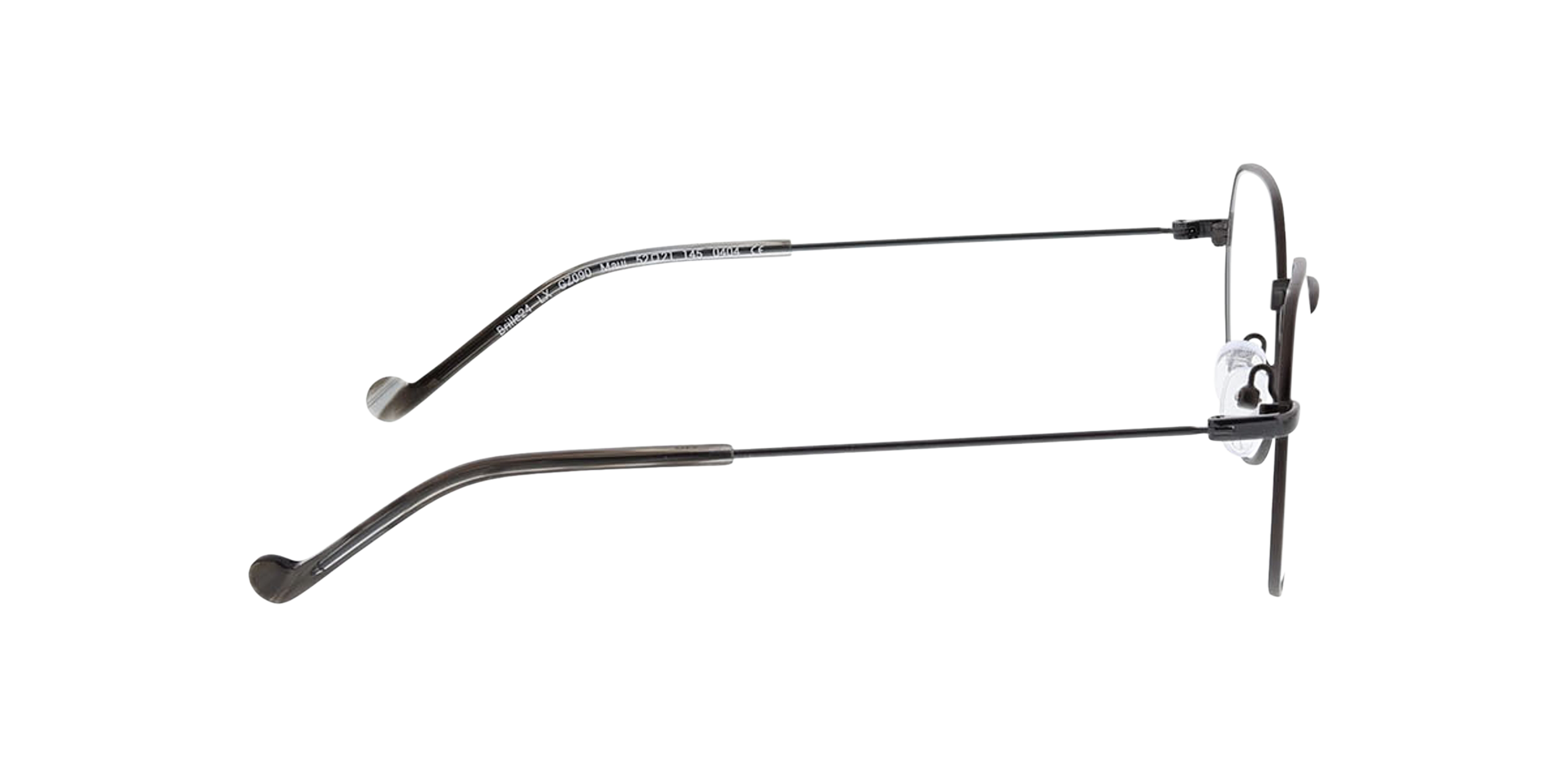 Maui Satijn staal MetaalEyeglass Frames van B24, Zijaanzicht