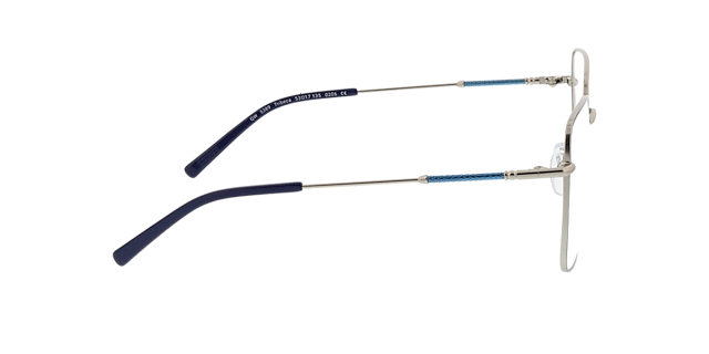 Tribeca Matzilver  &  blauw MetaalEyeglass Frames van B24, Zijaanzicht