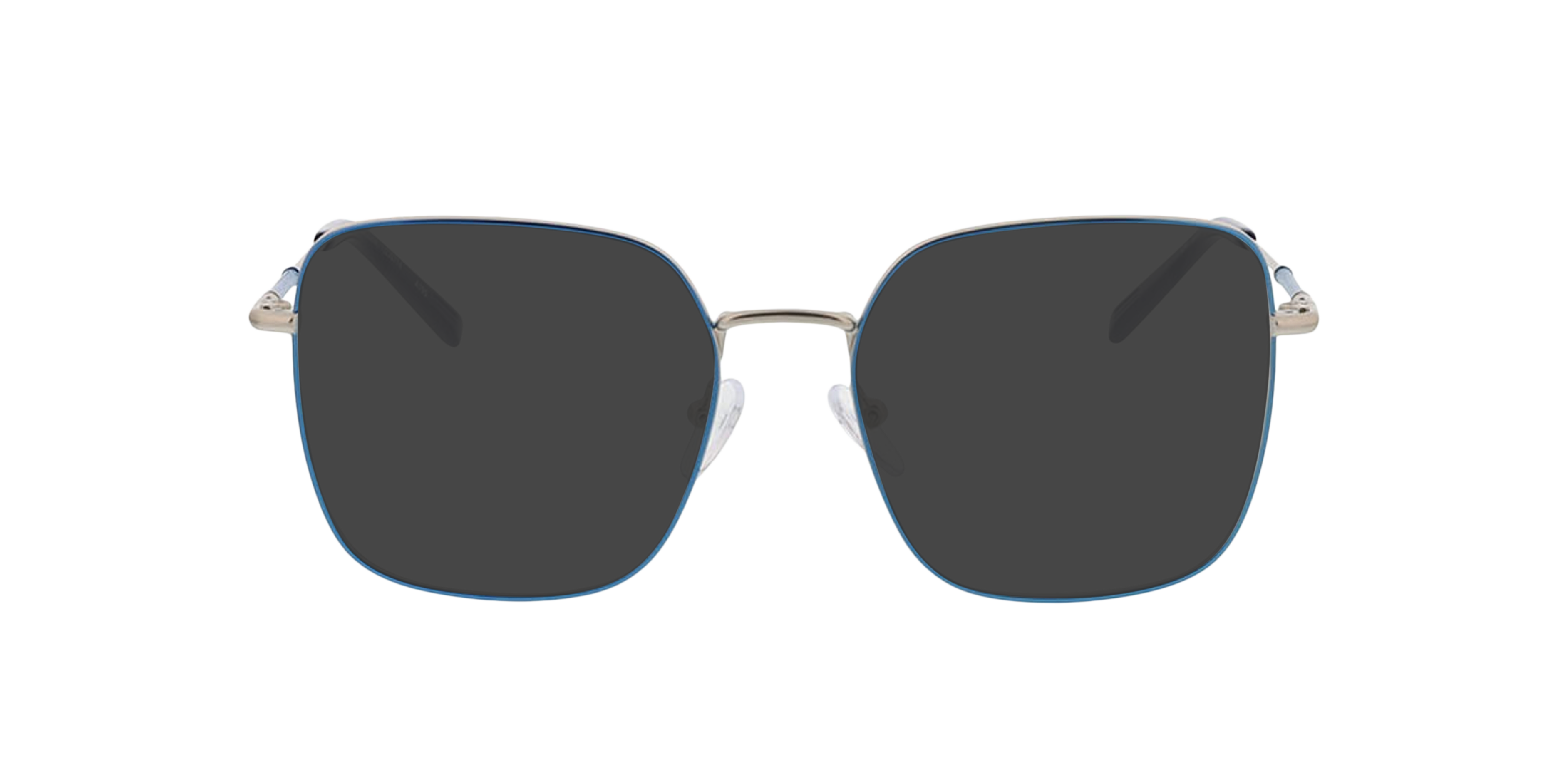 Tribeca Matzilver  &  blauw MetaalEyeglass Frames van B24, met getinte lenzen