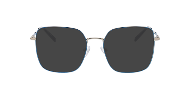 Tribeca Matzilver  &  blauw MetaalEyeglass Frames van B24, met getinte lenzen