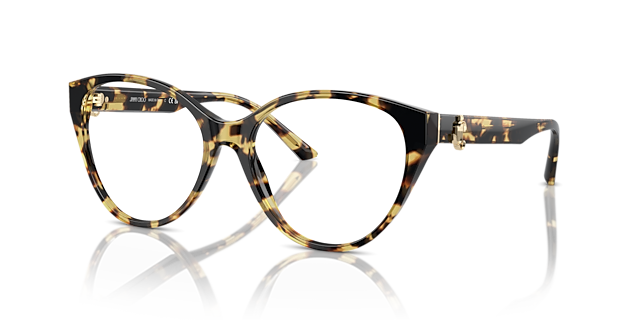 JC3009 Yellow Havana AcetatEyeglass Frames von B24, Dreiviertelansicht