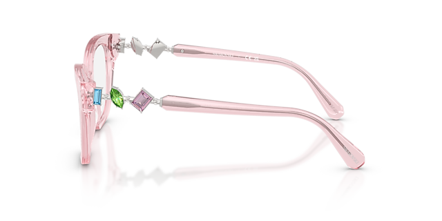 SK2048 Transparant Roze AcetaatEyeglass Frames van B24, Zijaanzicht