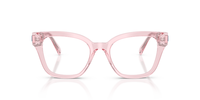 SK2048 Transparant Roze AcetaatEyeglass Frames van B24, Vooraanzicht