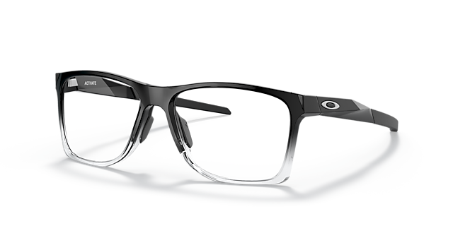 Activate Schwarz poliert verblassend KunststoffEyeglass Frames von B24, Dreiviertelansicht