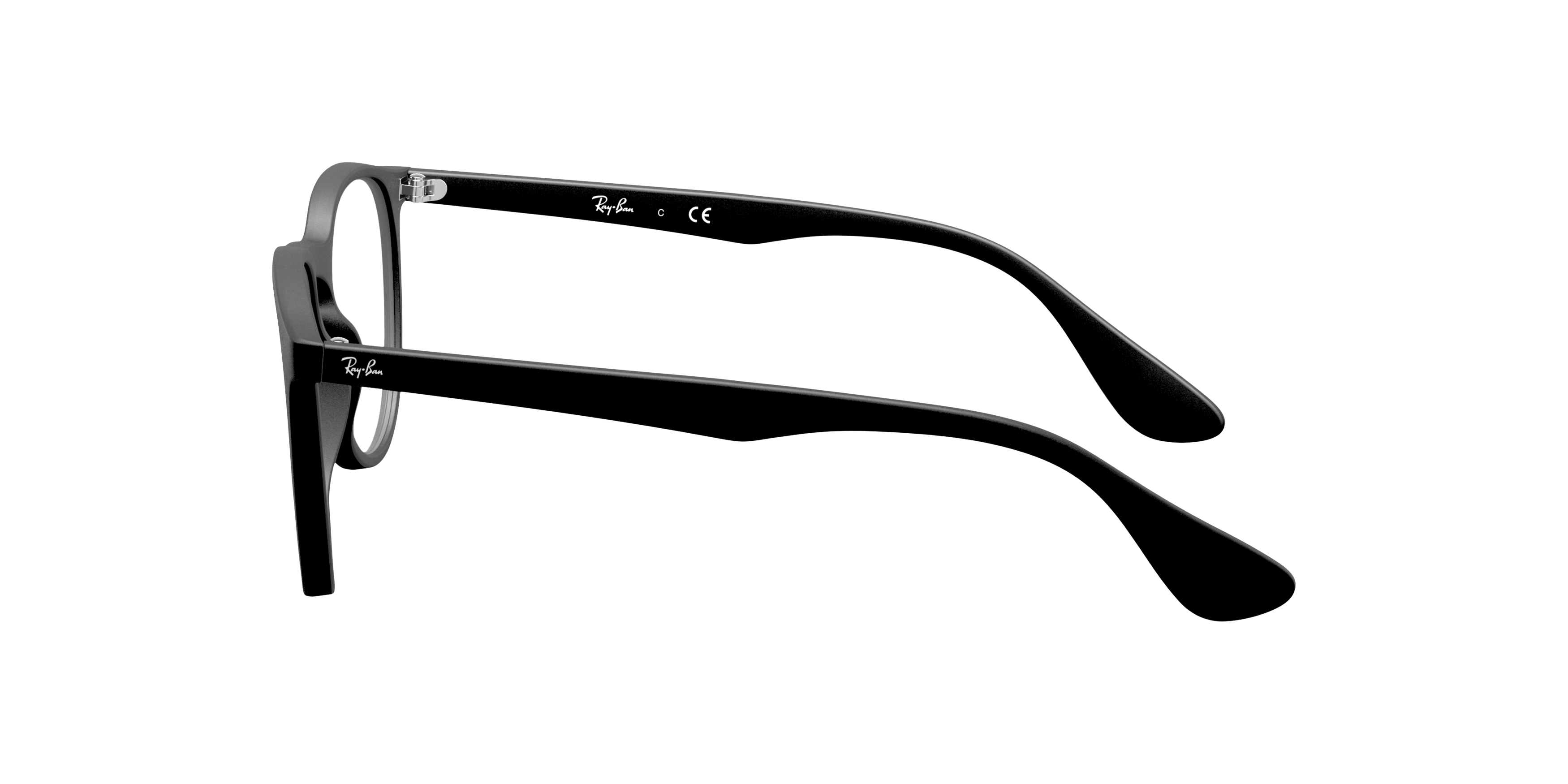 RB7046 Rubber zwart KunststofEyeglass Frames van B24, Zijaanzicht