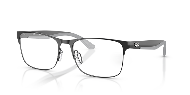 RB7550 Zwart MetaalEyeglass Frames van B24, Hoekweergave