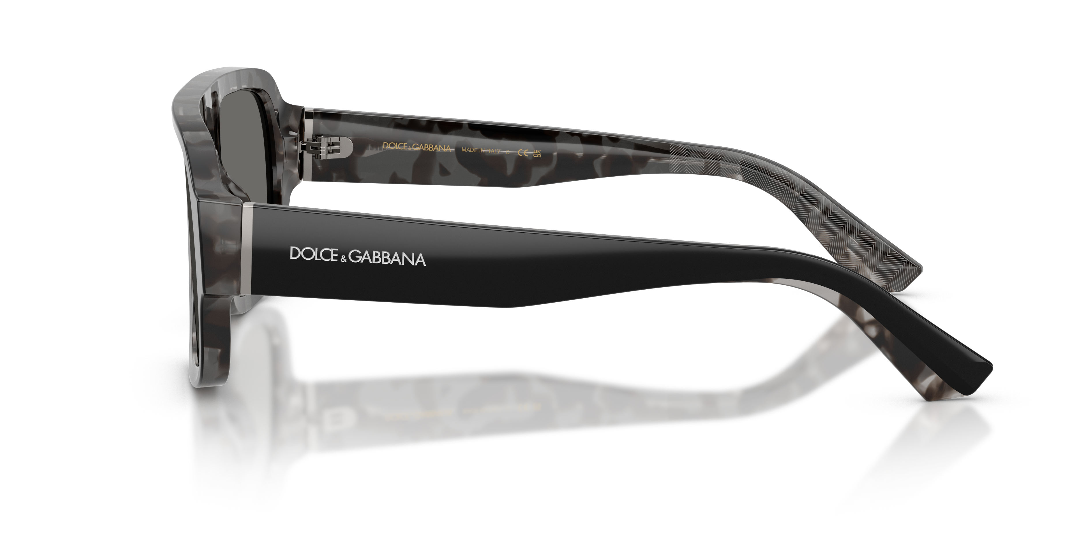 DG4516 Black On Grey Havana AcetaatSunglass Frames van B24, Zijaanzicht