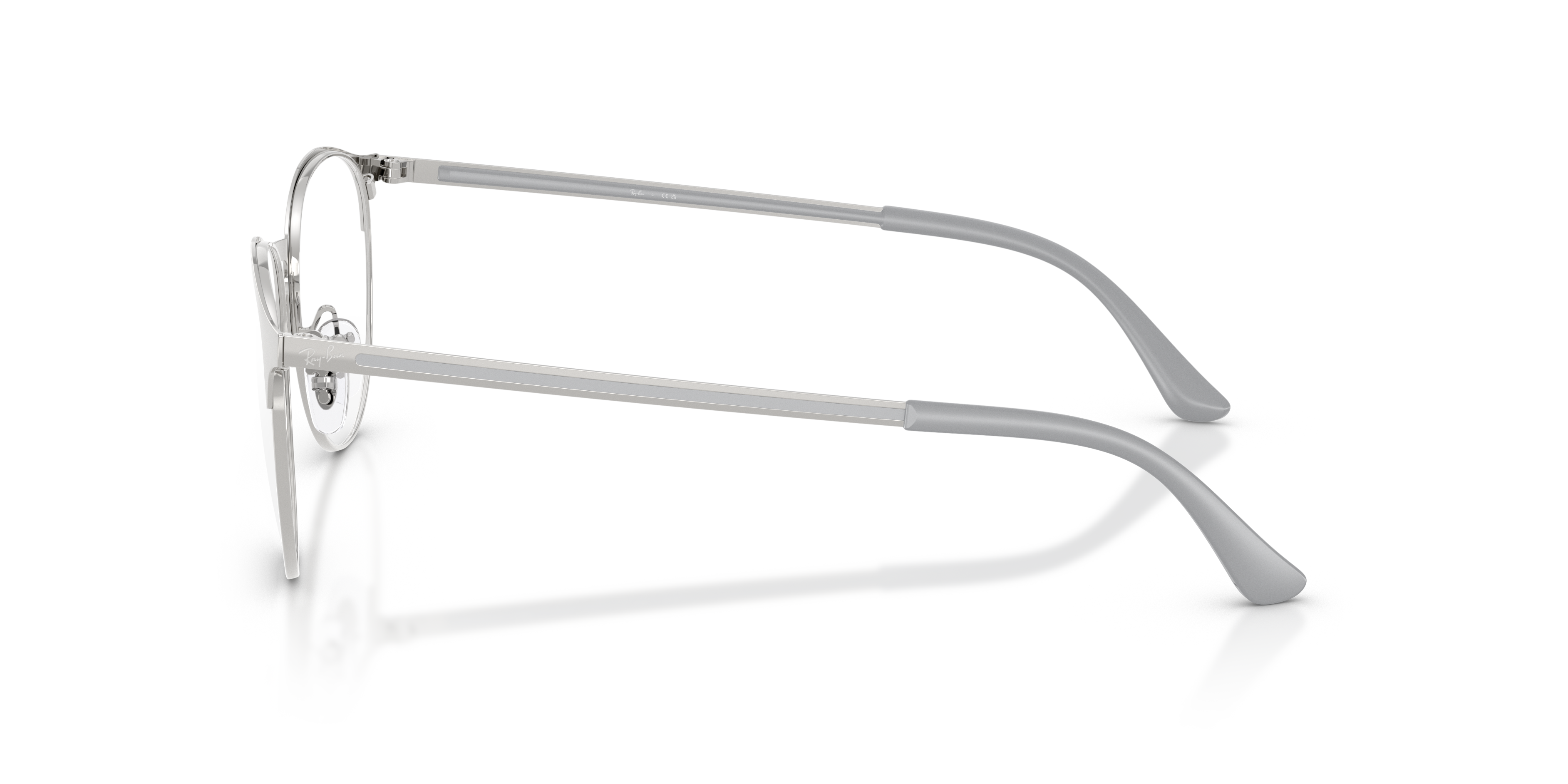 RB6375 Silver On Silver MetallEyeglass Frames von B24, Seitenansicht