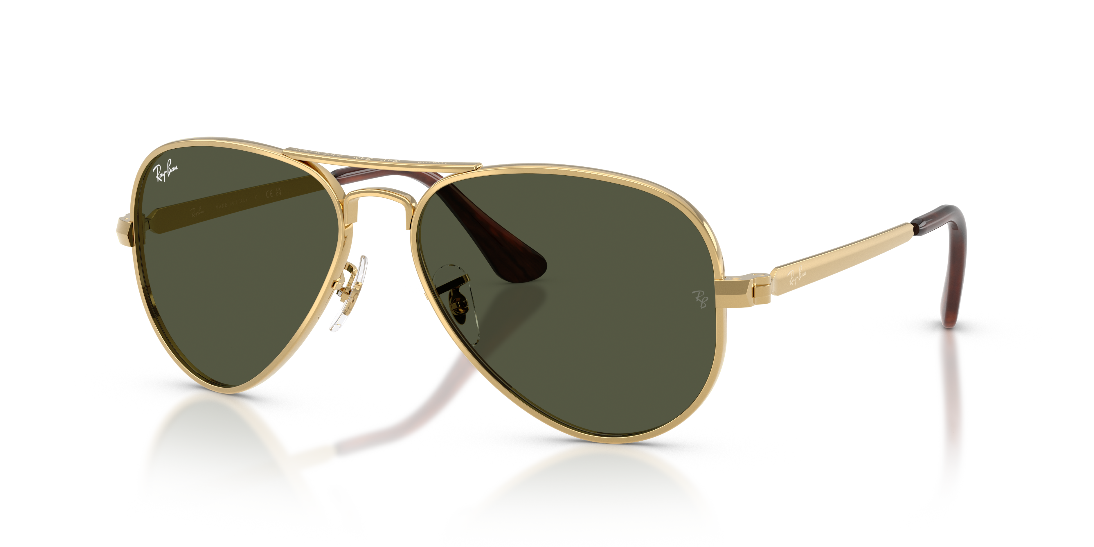 RB3925 Arista goud MetaalSunglass Frames van B24, Hoekweergave
