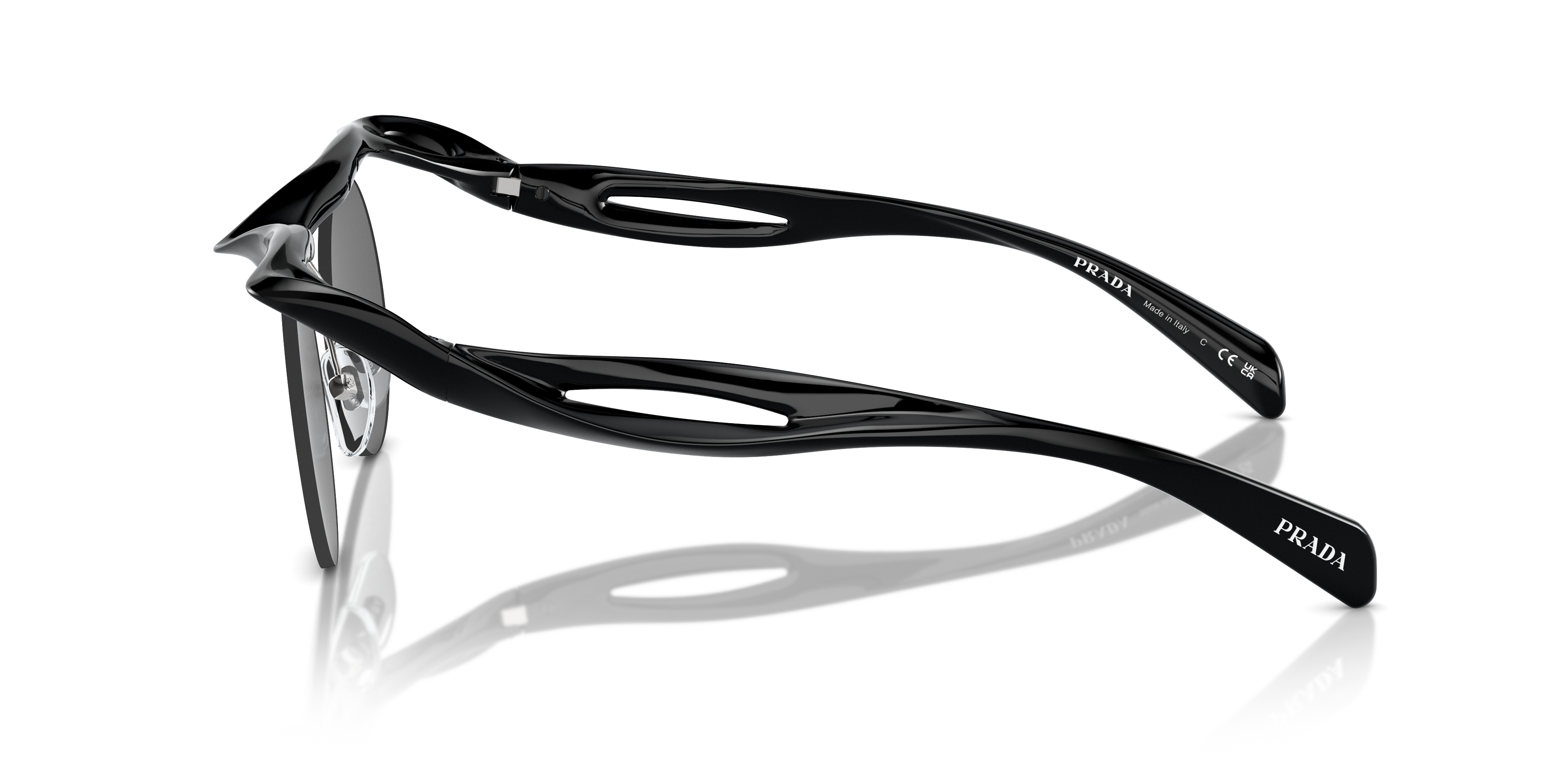 PR A24S Schwarz KunststoffSunglass Frames von B24, Seitenansicht