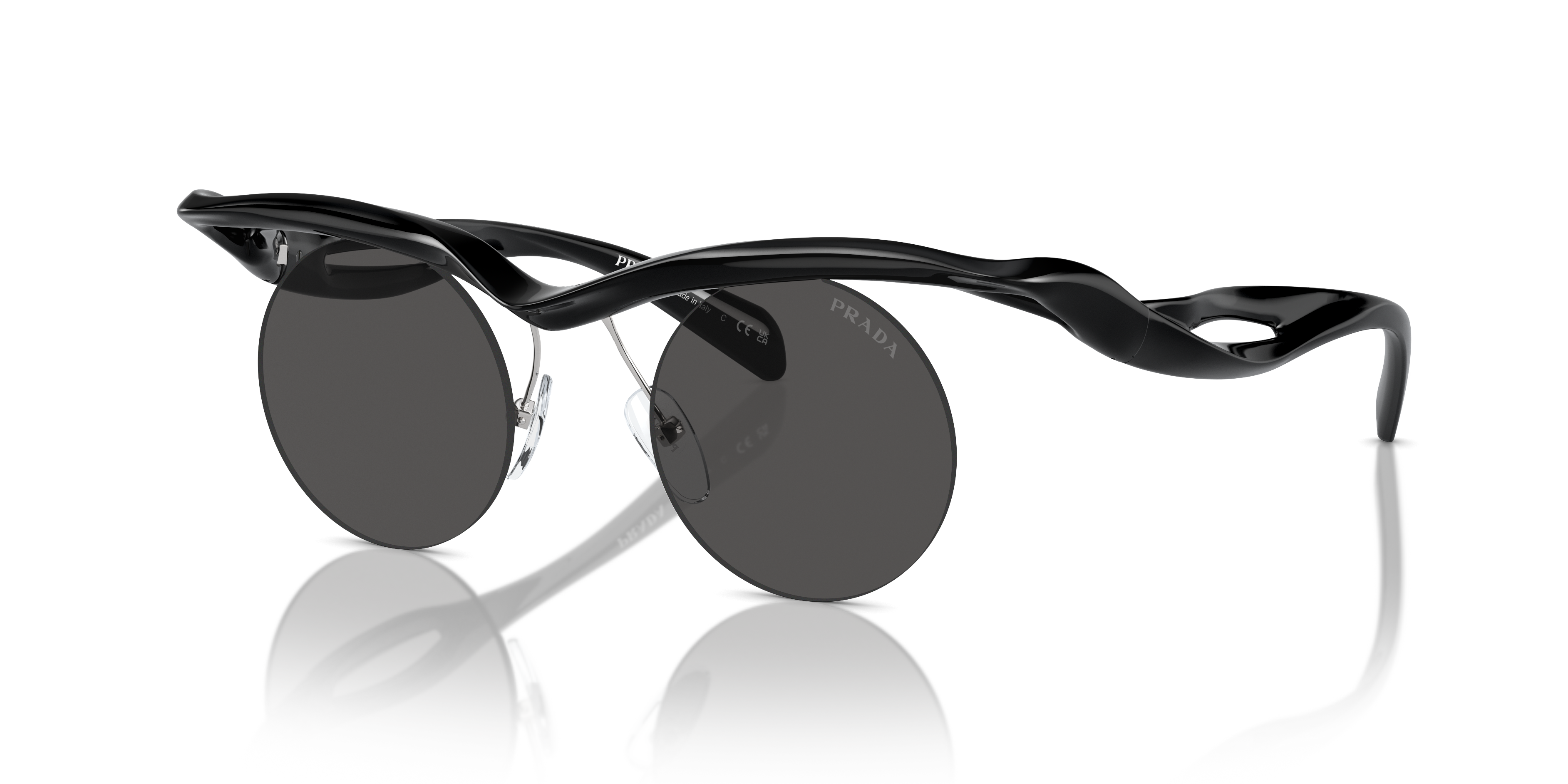 PR A24S Schwarz KunststoffSunglass Frames von B24, Dreiviertelansicht