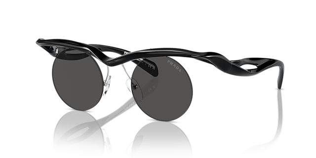 PR A24S Schwarz KunststoffSunglass Frames von B24, Dreiviertelansicht