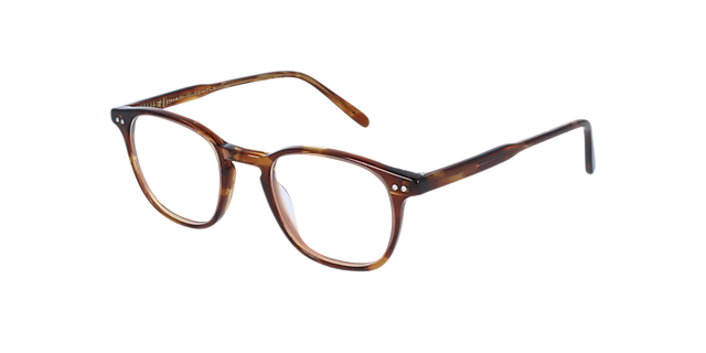 Clark Crystal Smokey Brown AcetaatEyeglass Frames van B24, Hoekweergave