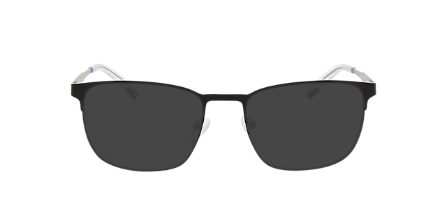 Hamilton Matzwart & matzilver MetaalEyeglass Frames van B24, met getinte lenzen