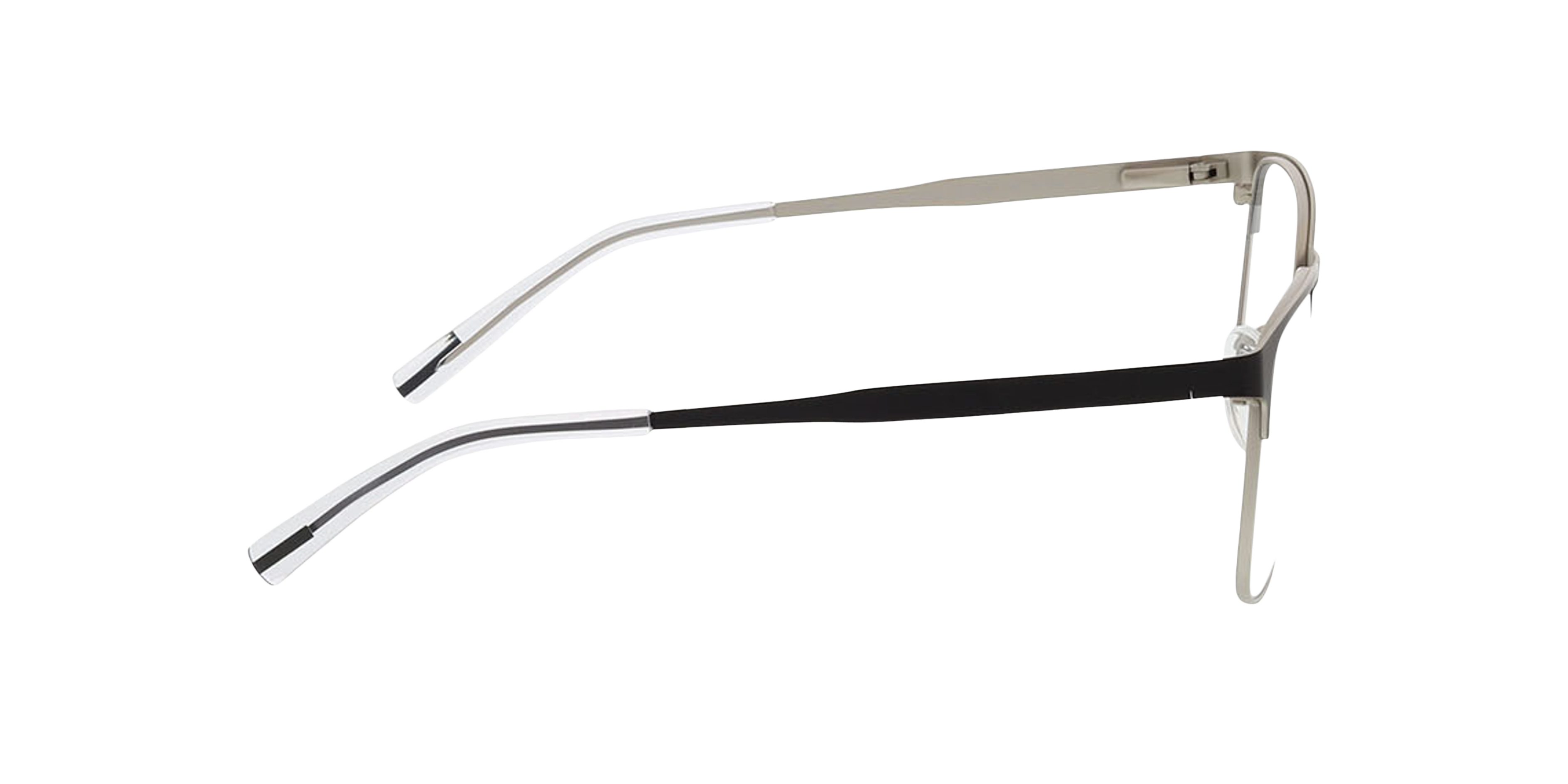 Hamilton Matzwart  &  matzilver MetaalEyeglass Frames van B24, Zijaanzicht