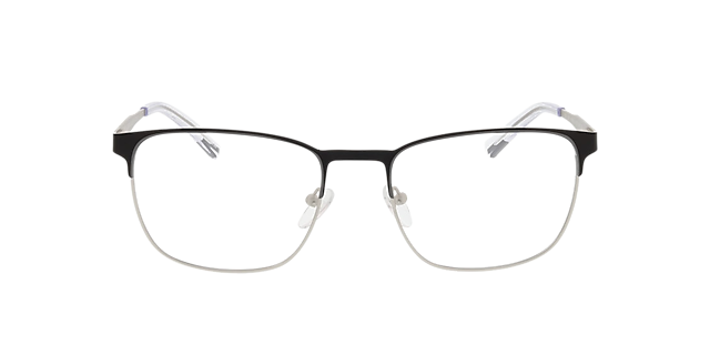Hamilton Matzwart & matzilver MetaalEyeglass Frames van B24, Vooraanzicht