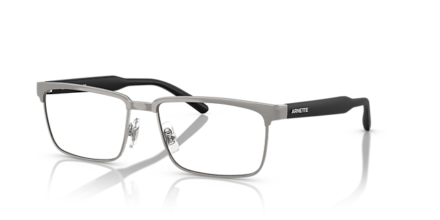 AN6131 Brushed Gunmetal MetallEyeglass Frames von B24, Dreiviertelansicht