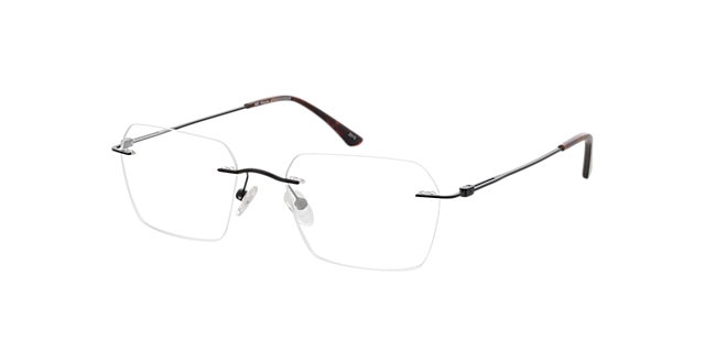 Wayne Matzwart & Havana MetaalEyeglass Frames van B24, Hoekweergave