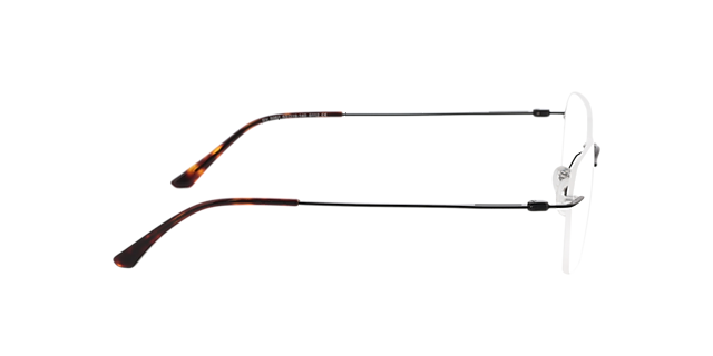 Wayne Matzwart & Havana MetaalEyeglass Frames van B24, Zijaanzicht