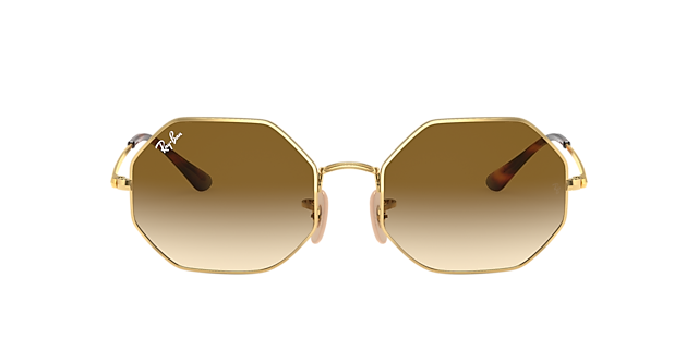 Octagon 1972 Arista Gold MetallSunglass Frames von B24, mit getönten Gläsern