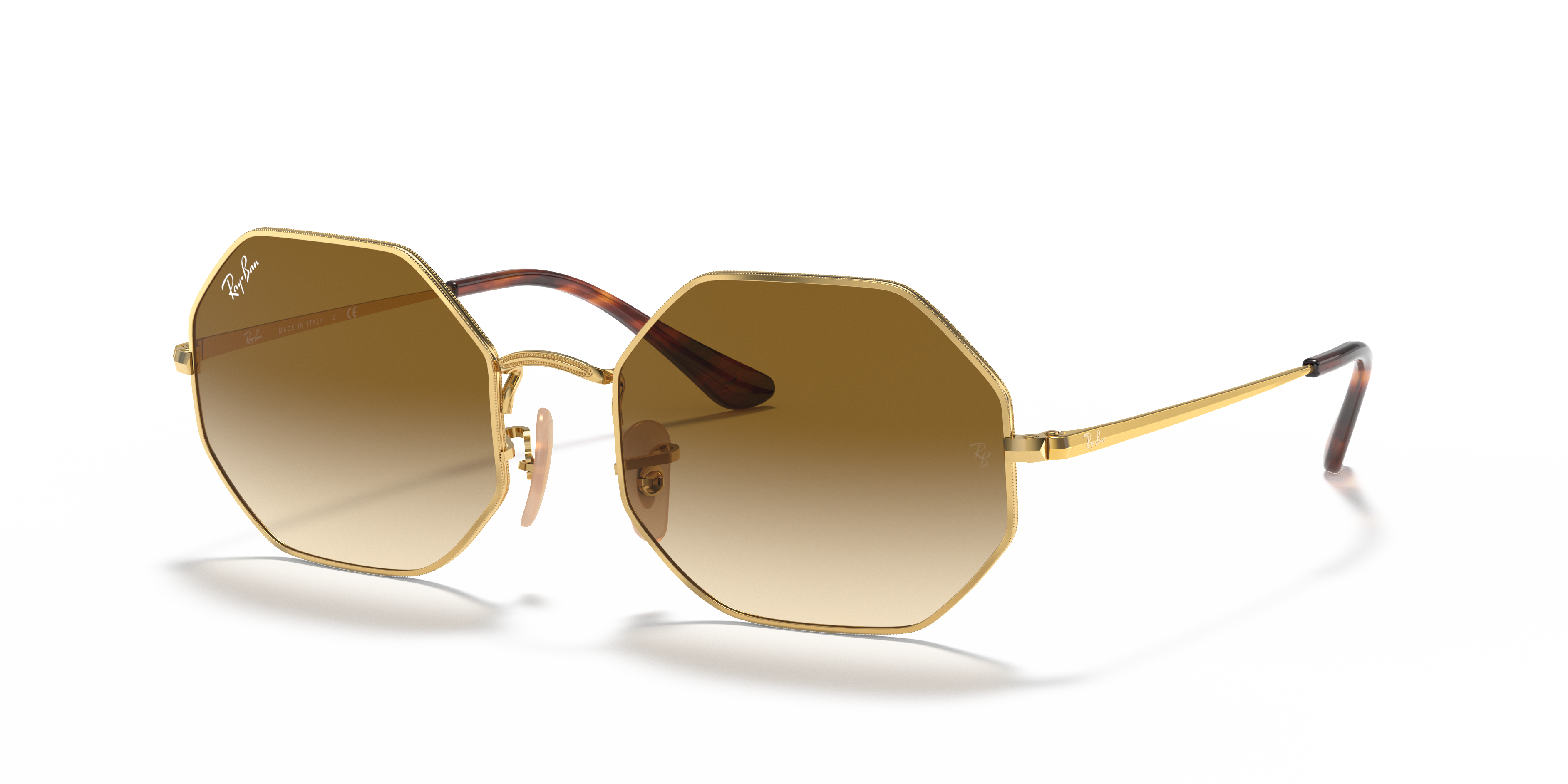 RB1972 Arista Gold MetallSunglass Frames von B24, Dreiviertelansicht