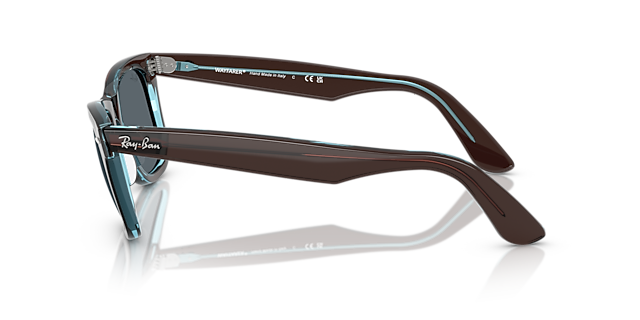 RB2140 Brown On Transparent Blue AcetatSunglass Frames von B24, Seitenansicht