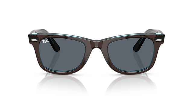 RB2140 Brown On Transparent Blue AcetatSunglass Frames von B24, Vorderansicht