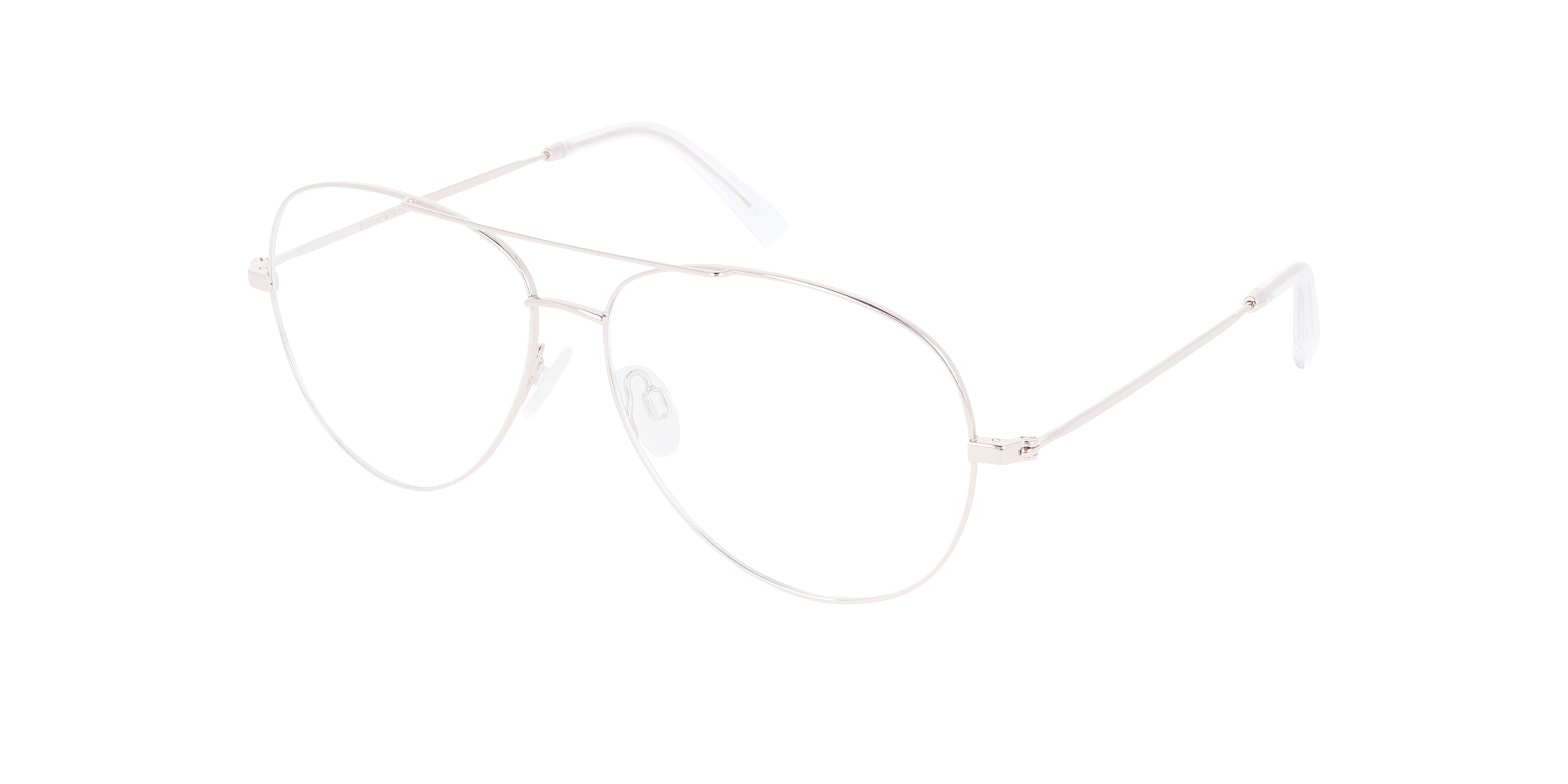 Maverick Platinum Silver Titanium TitanEyeglass Frames von B24, Dreiviertelansicht