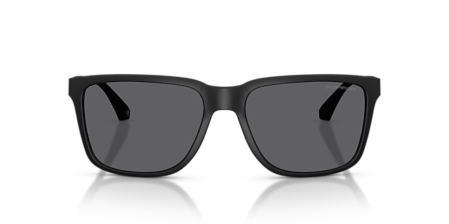 EA4047 Rubber zwart KunststofSunglass Frames van B24, Vooraanzicht