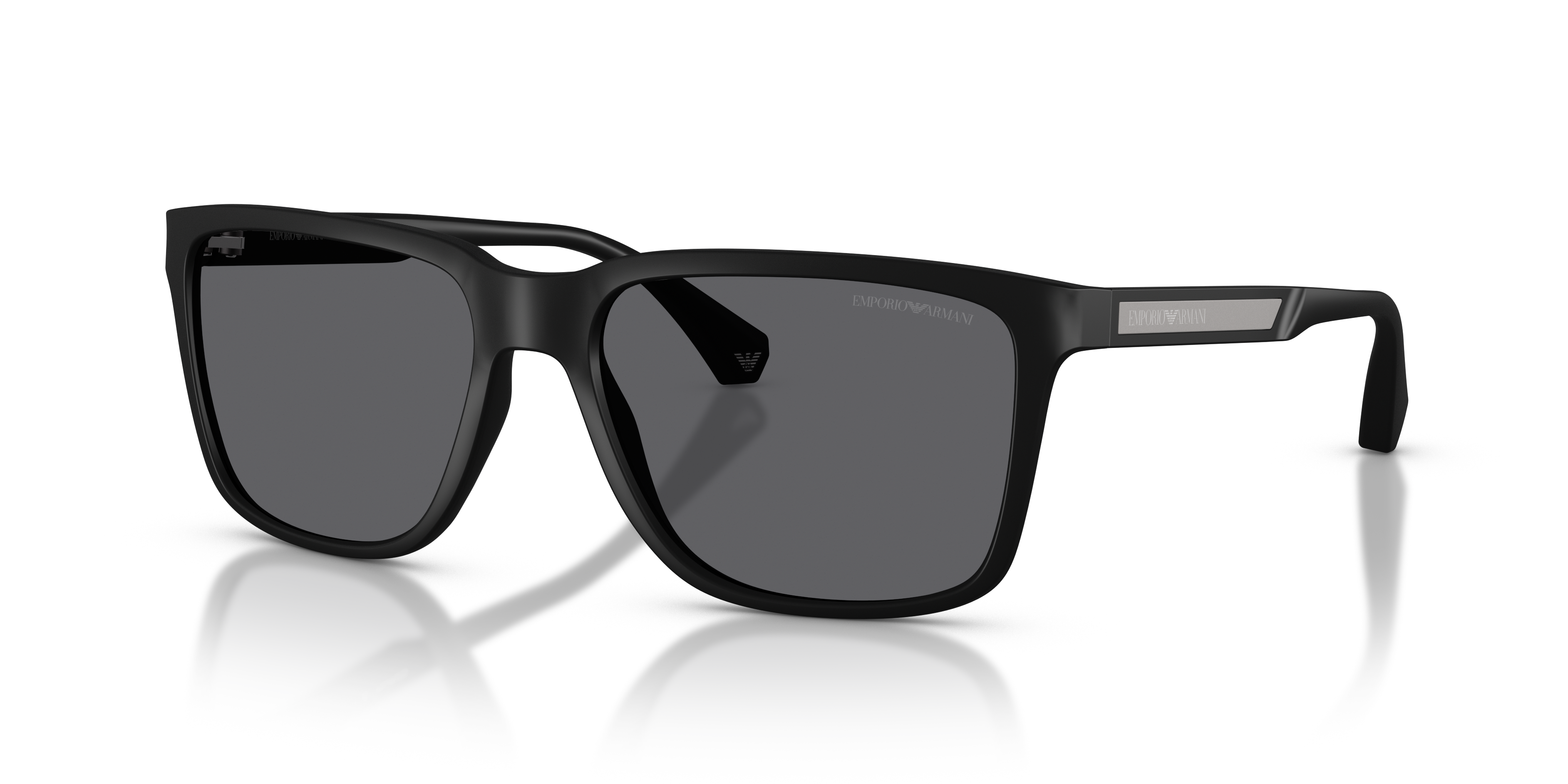 EA4047 Rubber Black KunststoffSunglass Frames von B24, Dreiviertelansicht