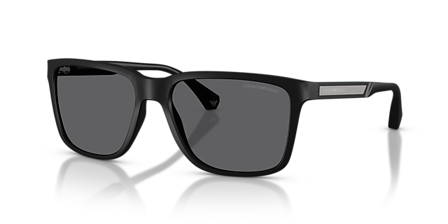 EA4047 Rubber zwart KunststofSunglass Frames van B24, Hoekweergave