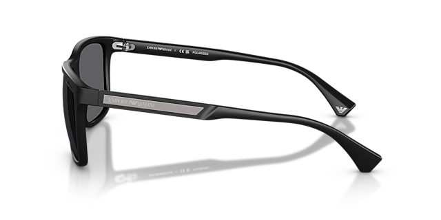 EA4047 Rubber zwart KunststofSunglass Frames van B24, Zijaanzicht