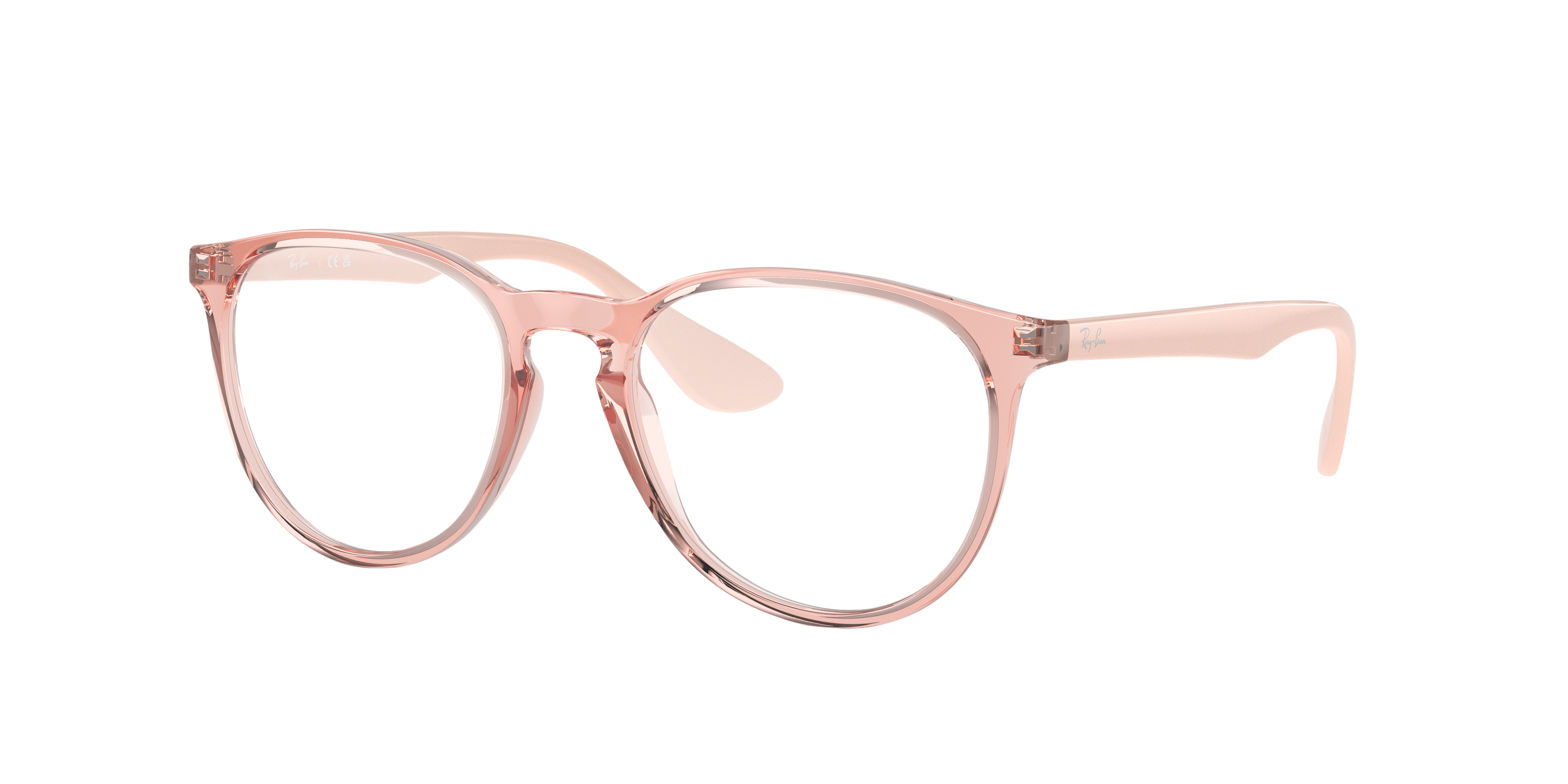 RB7046 Transparant Roze KunststofEyeglass Frames van B24, Hoekweergave