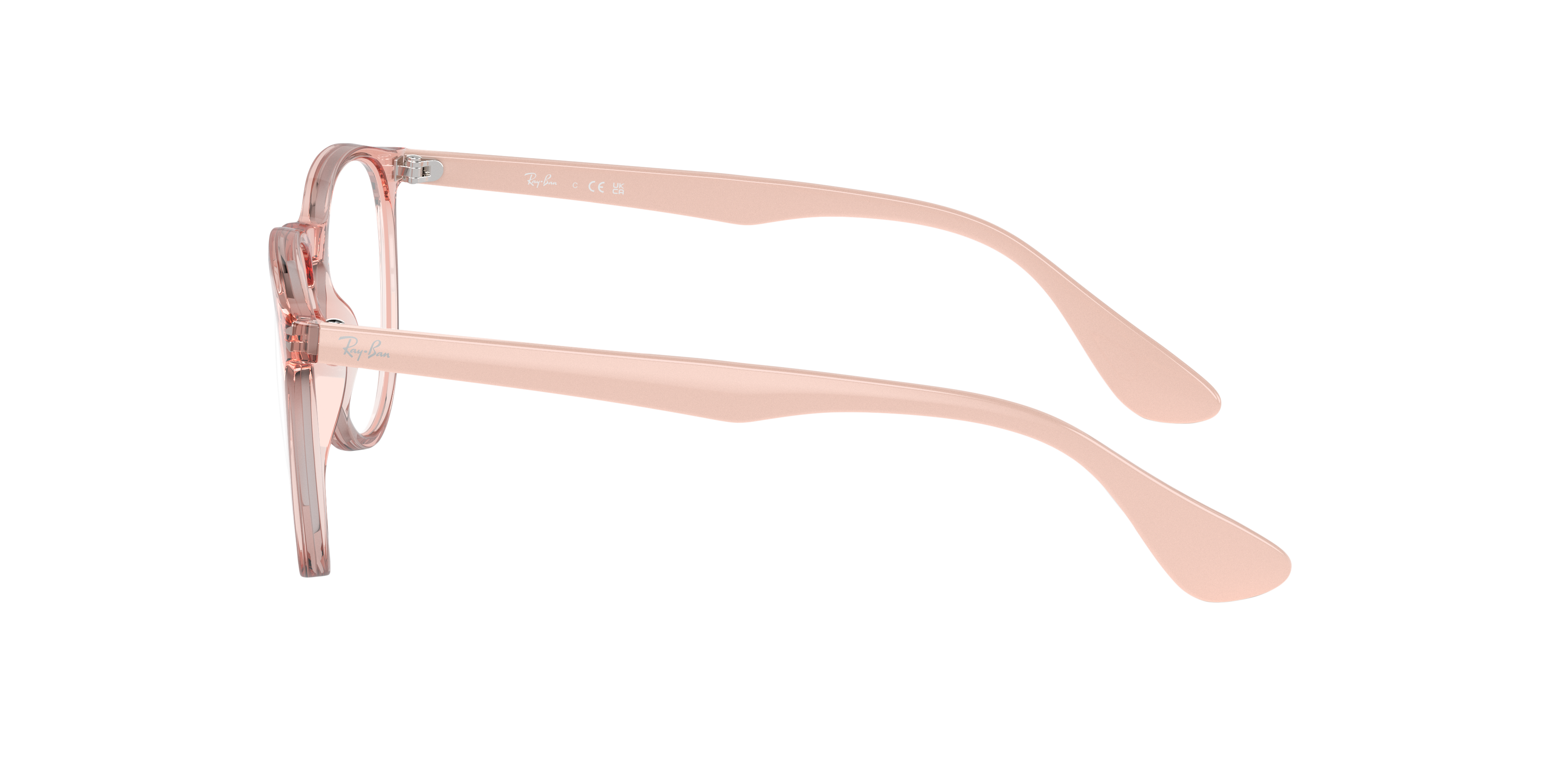 RB7046 Transparant Roze KunststofEyeglass Frames van B24, Zijaanzicht