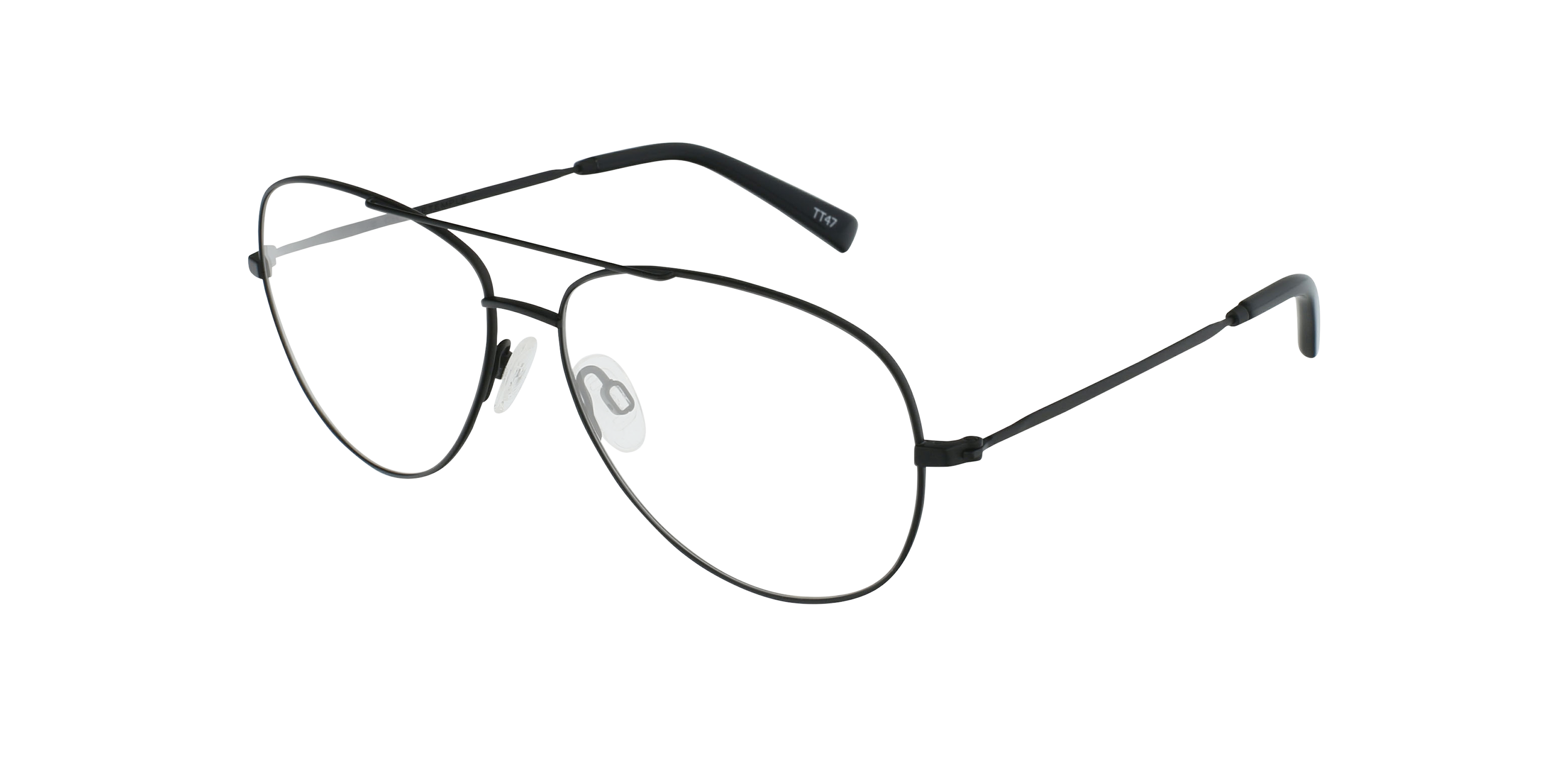 Maverick Black Titanium TitaanEyeglass Frames van B24, Hoekweergave