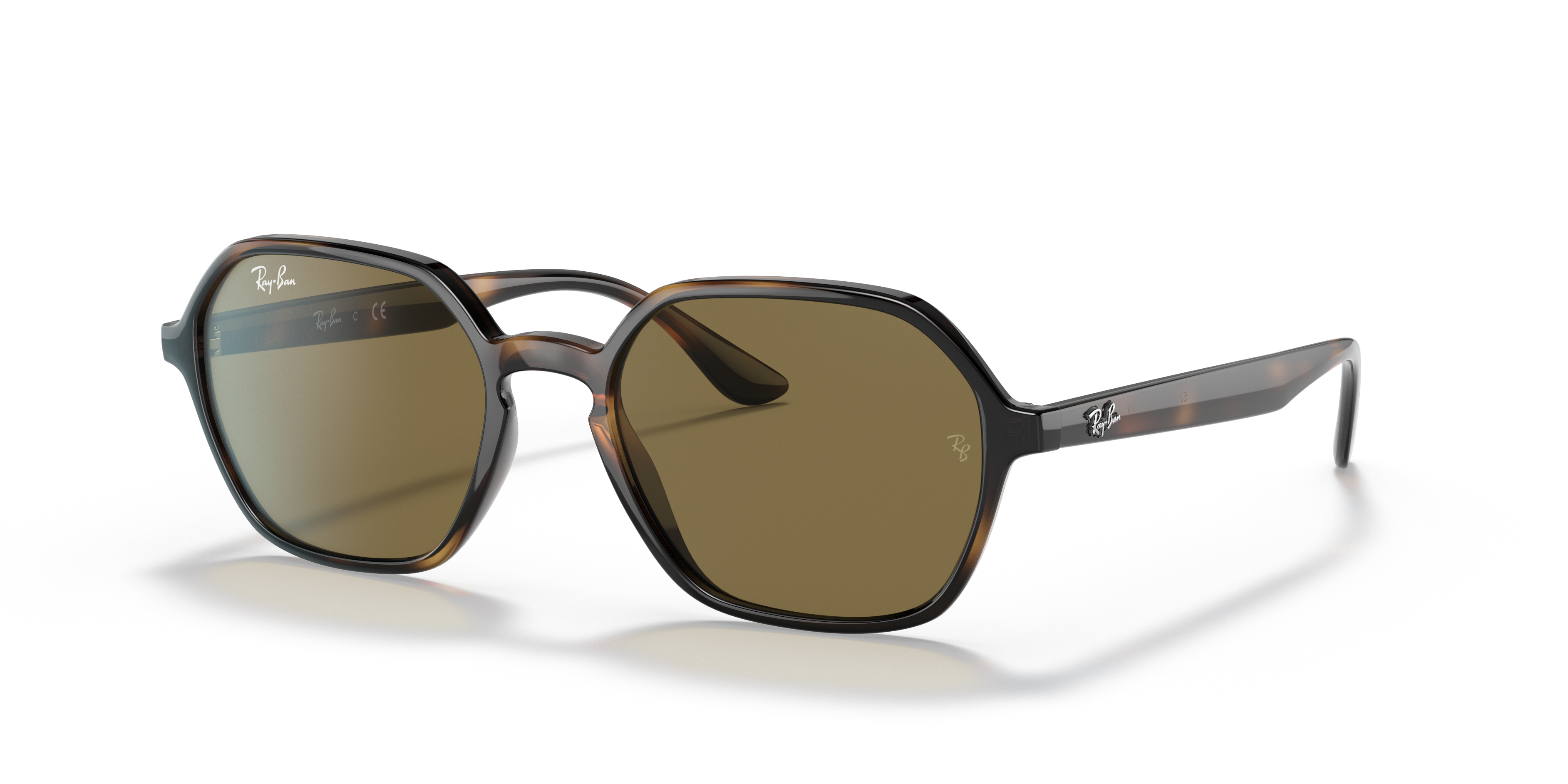 RB4361 Havana KunststoffSunglass Frames von B24, Dreiviertelansicht