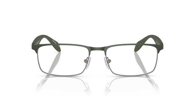 EA1149 Mat staalgrijs & groen MetaalEyeglass Frames van B24, Vooraanzicht