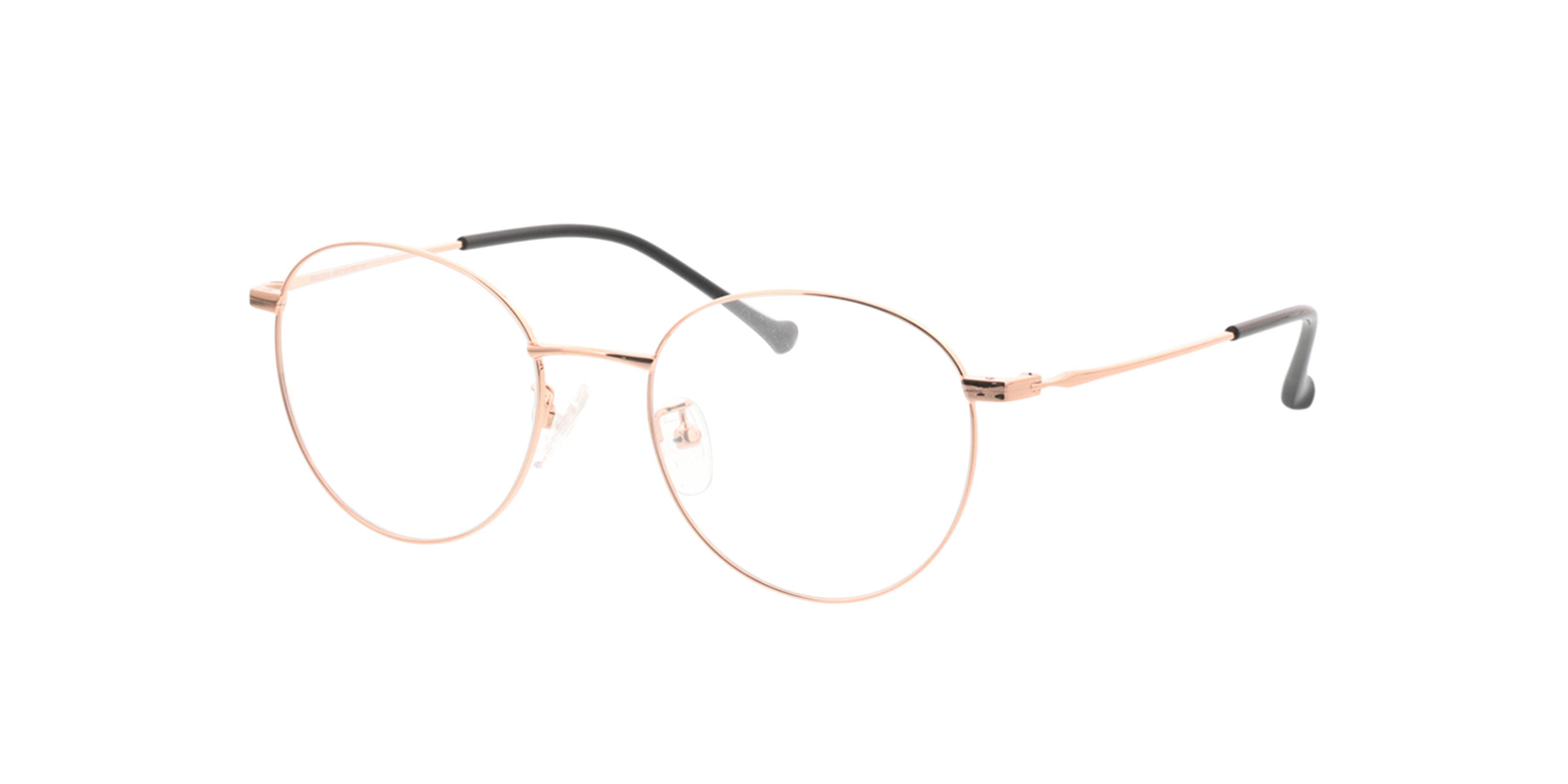 Charlottenburg Roségoud MetaalEyeglass Frames van B24, Hoekweergave