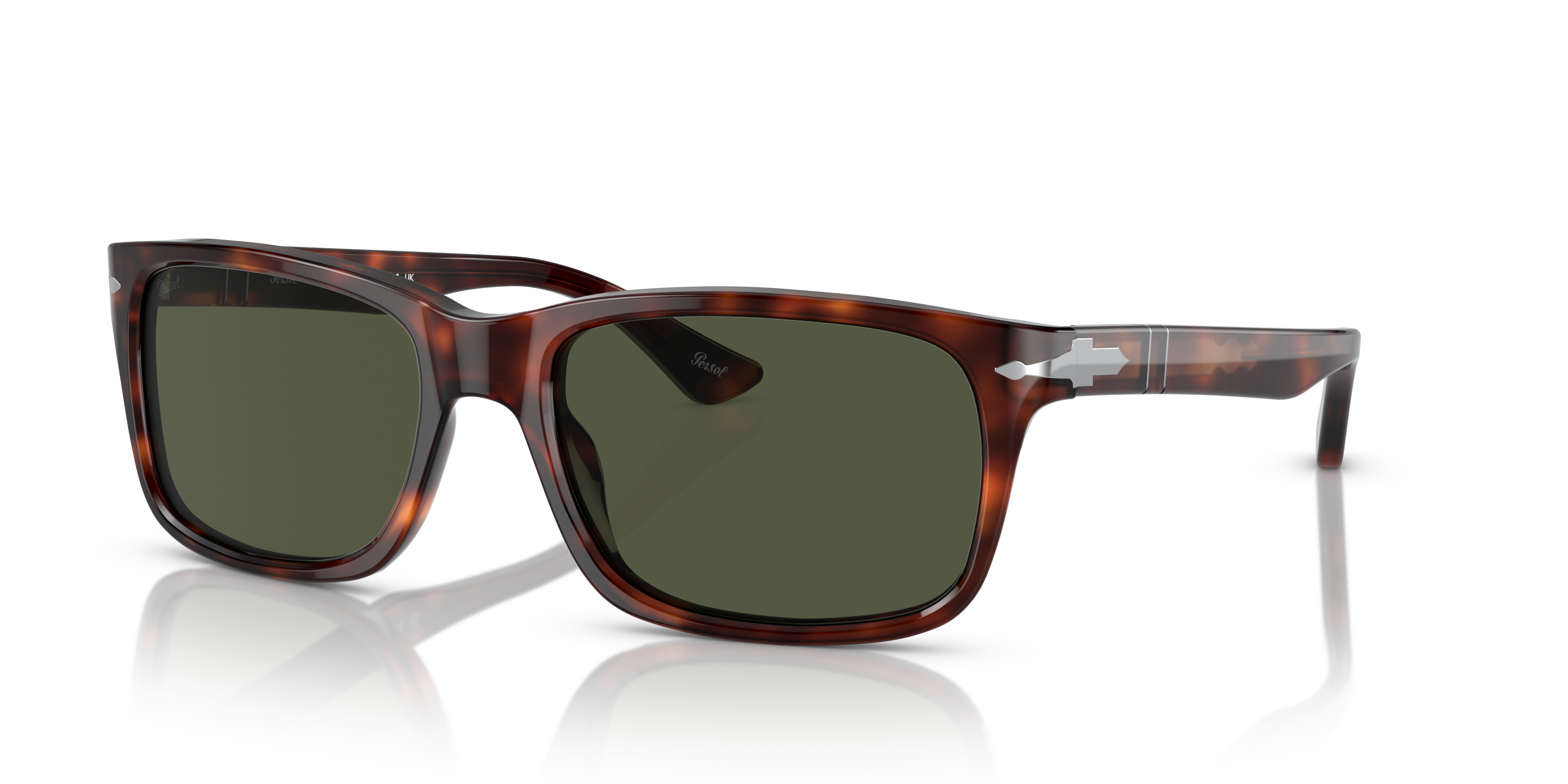 PO3048S Havana AcetaatSunglass Frames van B24, Hoekweergave