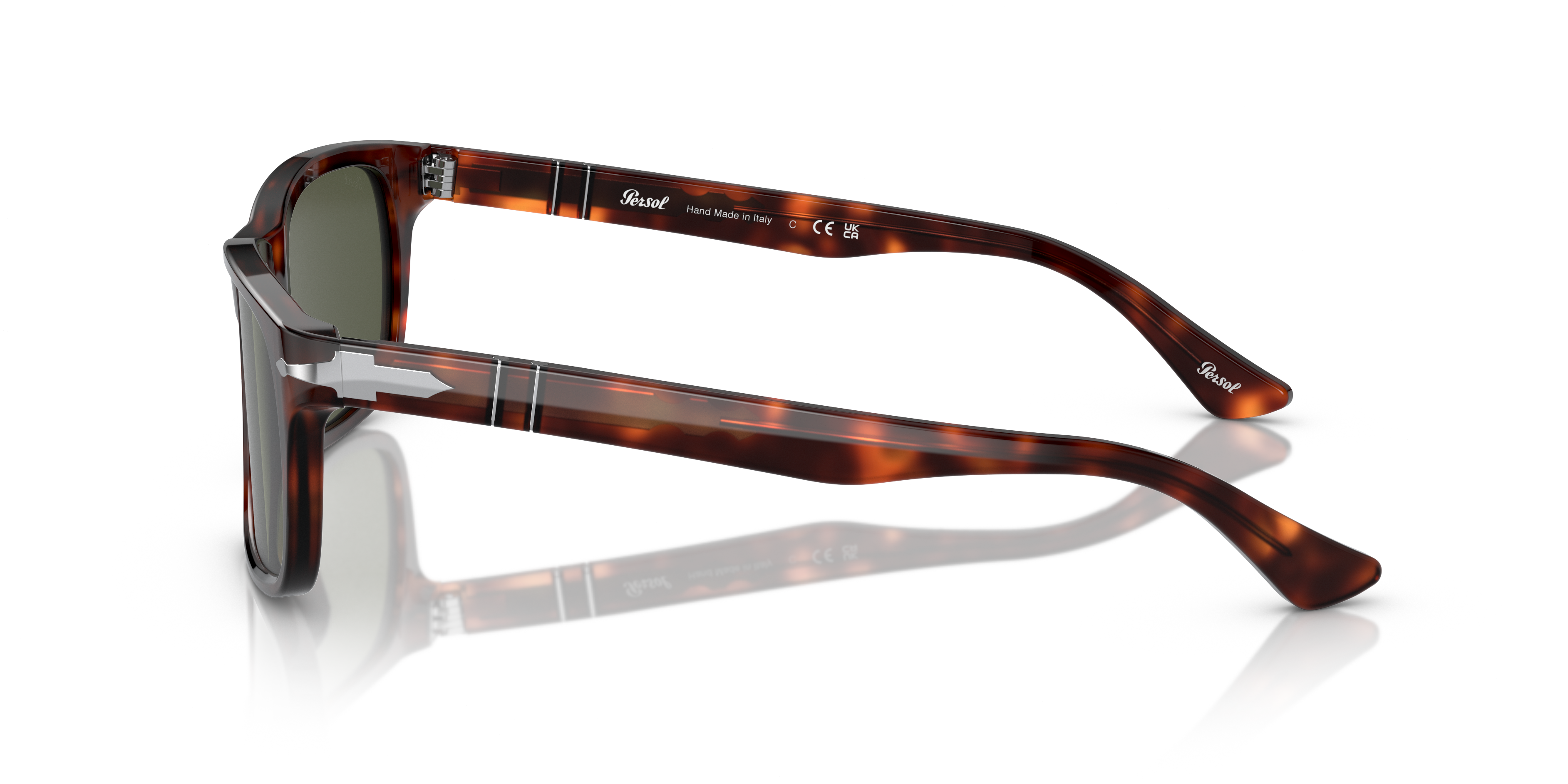 PO3048S Havana AcetaatSunglass Frames van B24, Zijaanzicht