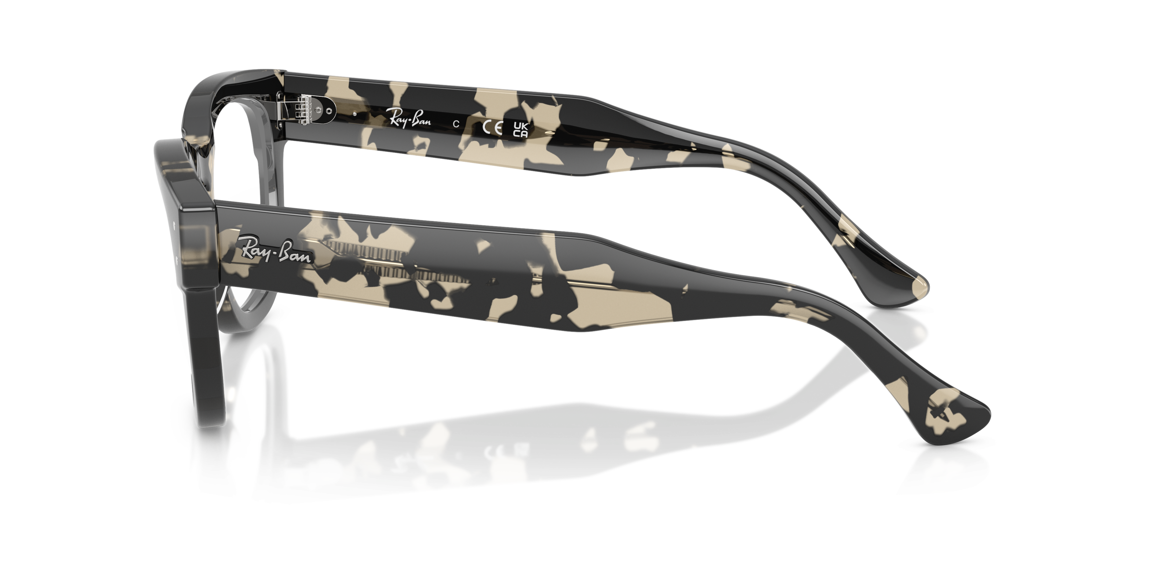 RB0298V Havana Grau AcetatEyeglass Frames von B24, Seitenansicht