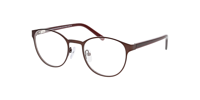 Lima Mat bordeauxrood MetaalEyeglass Frames van B24, Hoekweergave