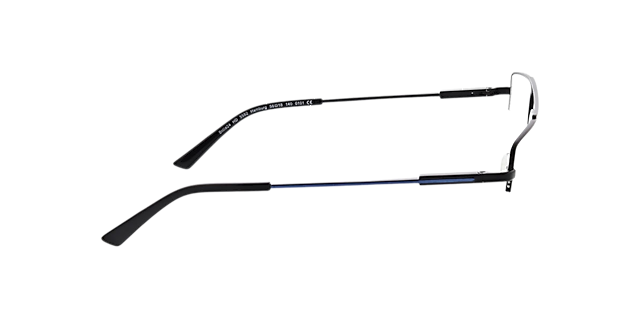 Hamburg Matzwart MetaalEyeglass Frames van B24, Zijaanzicht